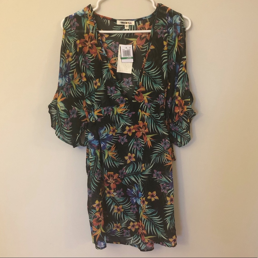 NWT Miken for Macy’s caftan swim coverup